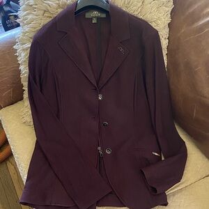 Burgundy light weight Women's equestrian show coat